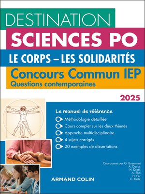 cover image of Destination Sciences Po Questions contemporaines 2025--Concours commun IEP